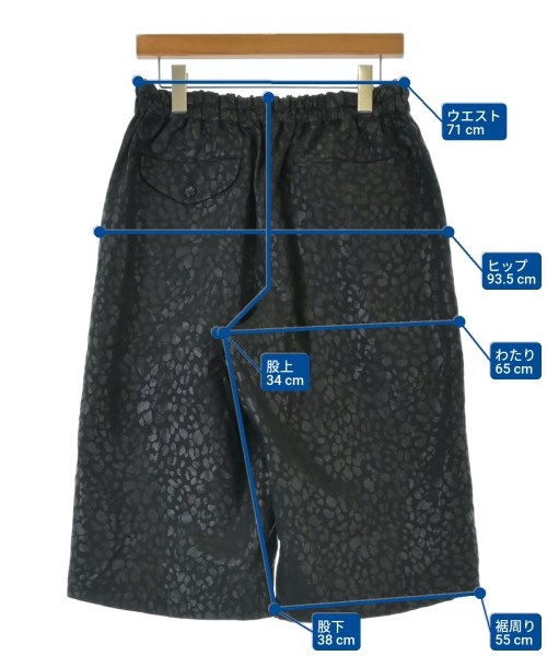 BLACK COMME des GARCONS（ブラックコムデギャルソン）クロップドパンツ 黒 サイズ:L メンズ/2200660857077