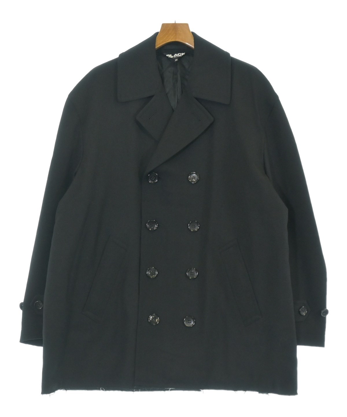 f*x様 コム・デ・ギャルソン ブラック ボタン付 ピーコート COMME des GARCONS(コムデギャルソン) ピーコート(メンズ) - ブランド
