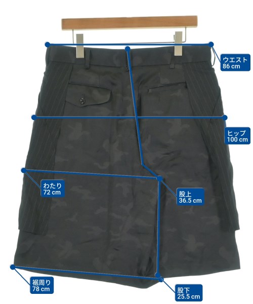 BLACK COMME des GARCONS（ブラックコムデギャルソン）ショートパンツ 黒 サイズ:XL メンズ/2200661398104