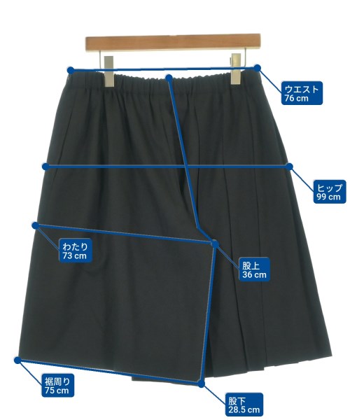 BLACK COMME des GARCONS（ブラックコムデギャルソン）ショートパンツ 黒 サイズ:XL メンズ/2200661398166