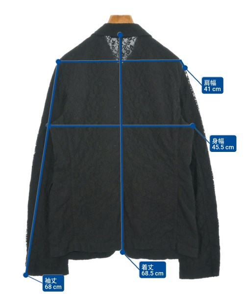 BLACK COMME des GARCONS（ブラックコムデギャルソン）カジュアルジャケット 黒 サイズ:M レディース/2200664637026
