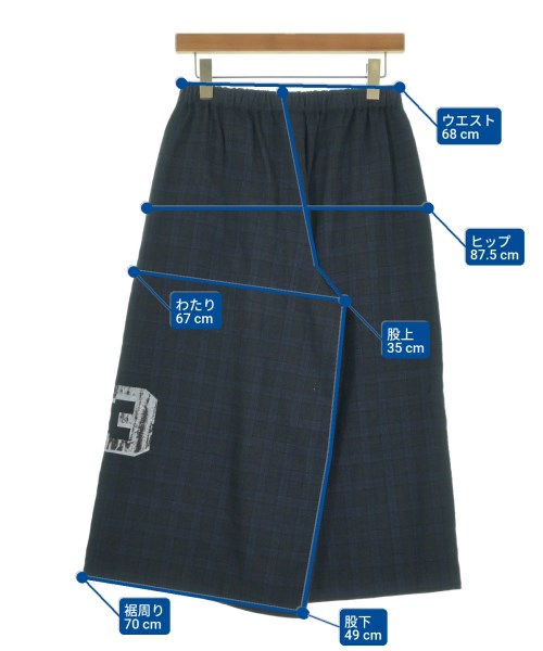 BLACK COMME des GARCONS（ブラックコムデギャルソン）クロップドパンツ グレー サイズ:XS レディース/2200665174131