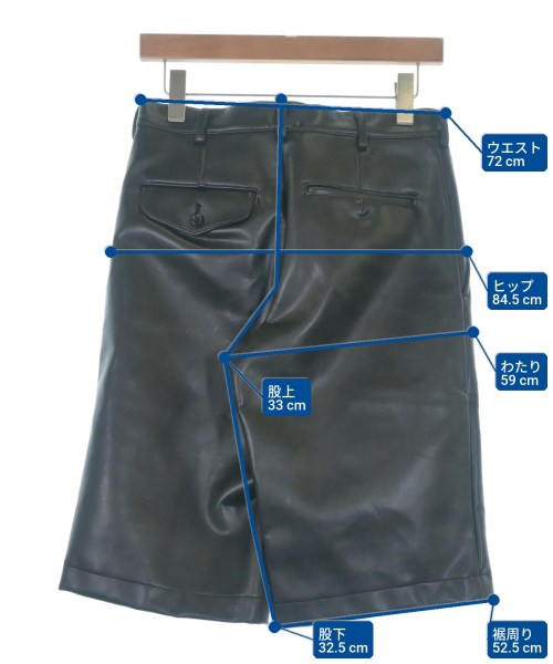 BLACK COMME des GARCONS（ブラックコムデギャルソン）ショートパンツ 黒 サイズ:S メンズ/2200665202032