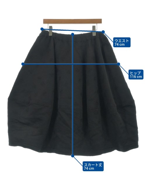 BLACK COMME des GARCONS（ブラックコムデギャルソン）ひざ丈スカート 黒 サイズ:S レディース/2200666693037