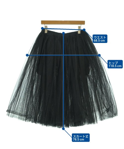 BLACK COMME des GARCONS（ブラックコムデギャルソン）ひざ丈スカート 黒 サイズ:S レディース/2200668072168