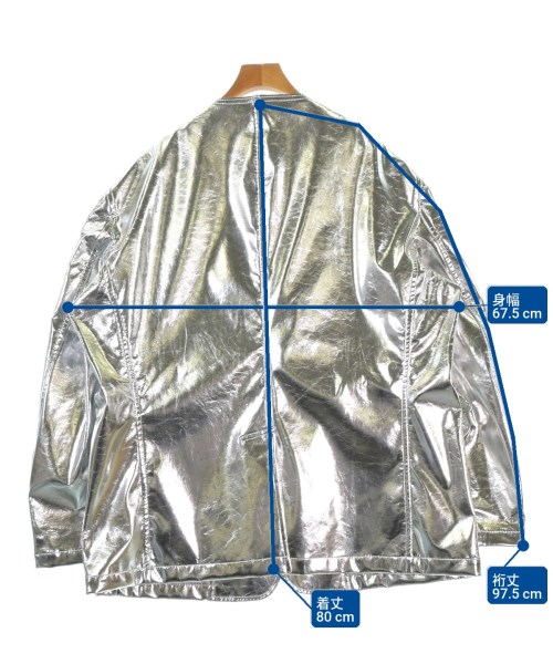 BLACK COMME des GARCONS（ブラックコムデギャルソン）カジュアルジャケット シルバー サイズ:M メンズ/2200669978025