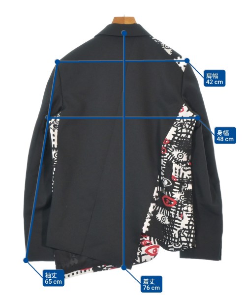 BLACK COMME des GARCONS（ブラックコムデギャルソン）カジュアルジャケット 黒 サイズ:M メンズ/2200670292035