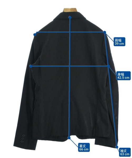 BLACK COMME des GARCONS（ブラックコムデギャルソン）テーラードジャケット 黒 サイズ:S レディース/2200670466047