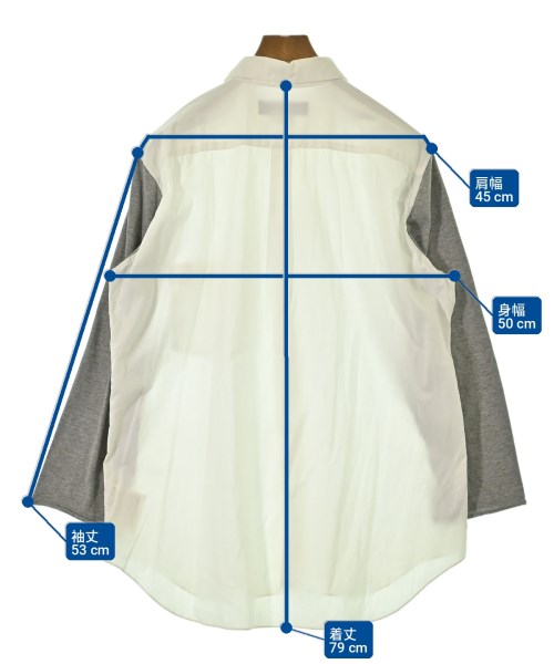BLACK COMME des GARCONS（ブラックコムデギャルソン）カジュアルシャツ 白 サイズ:XL メンズ/2200727990020