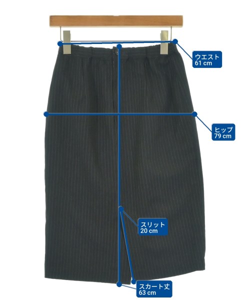 BLACK COMME des GARCONS（ブラックコムデギャルソン）ひざ丈スカート 黒 サイズ:XS レディース/2200735973060
