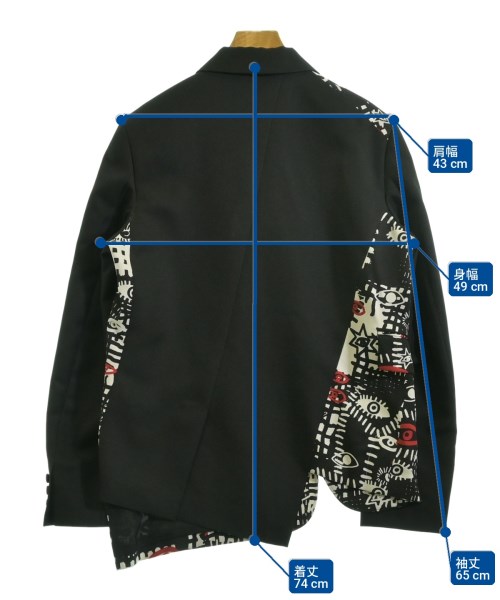 BLACK COMME des GARCONS（ブラックコムデギャルソン）カジュアルジャケット 黒 サイズ:M メンズ/2200737537017