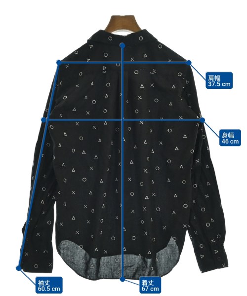 BLACK COMME des GARCONS（ブラックコムデギャルソン）カジュアルシャツ 黒 サイズ:S レディース/2200714960364