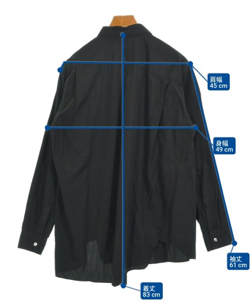 BLACK COMME des GARCONS（ブラックコムデギャルソン）カジュアルシャツ 黒 サイズ:L メンズ/2200723104056