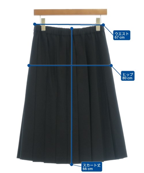 BLACK COMME des GARCONS（ブラックコムデギャルソン）ひざ丈スカート 黒 サイズ:XS レディース/2200723303039