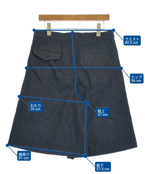 BLACK COMME des GARCONS（ブラックコムデギャルソン）ショートパンツ 紺 サイズ:M メンズ/2200723478317