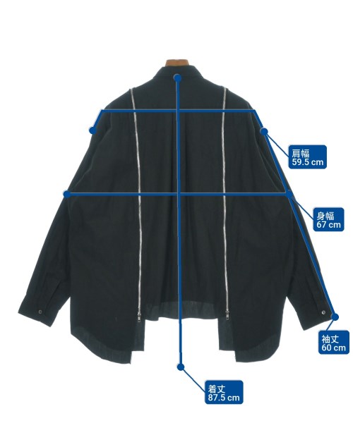 BLACK COMME des GARCONS（ブラックコムデギャルソン）カジュアルシャツ 黒 サイズ:M メンズ/2200725152093