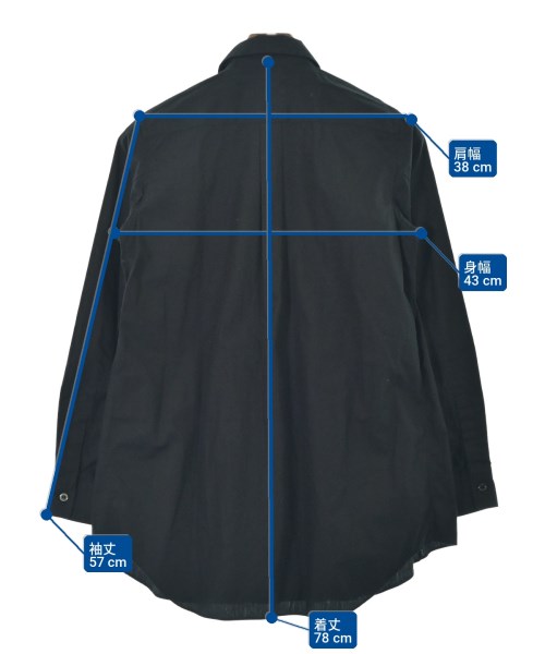 BLACK COMME des GARCONS（ブラックコムデギャルソン）カジュアルシャツ 黒 サイズ:XS メンズ/2200725223083