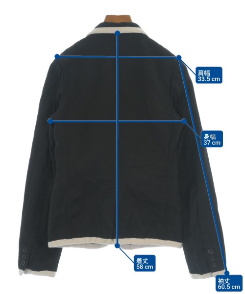 BLACK COMME des GARCONS（ブラックコムデギャルソン）テーラードジャケット 黒 サイズ:XS レディース/2200720851182