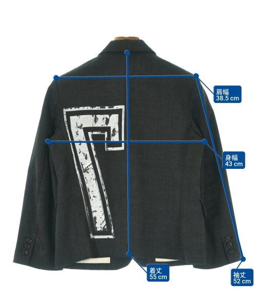 BLACK COMME des GARCONS（ブラックコムデギャルソン）テーラードジャケット グレー サイズ:XS レディース/2200683334012