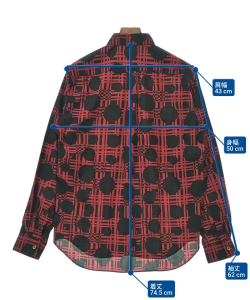 BLACK COMME des GARCONS（ブラックコムデギャルソン）カジュアルシャツ 赤 サイズ:M メンズ/2200683966053