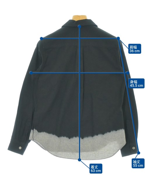BLACK COMME des GARCONS（ブラックコムデギャルソン）カジュアルシャツ 黒 サイズ:XS レディース/2200685010129