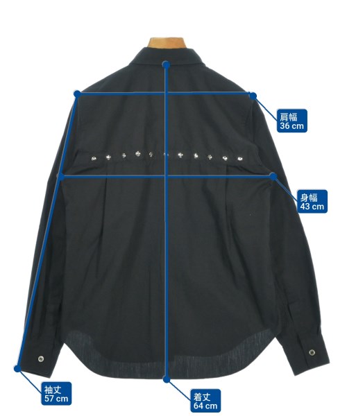 BLACK COMME des GARCONS（ブラックコムデギャルソン）カジュアルシャツ 黒 サイズ:XS レディース/2200682576024