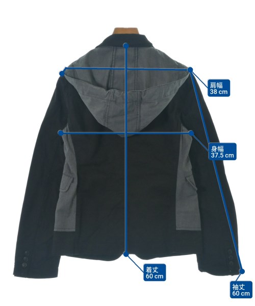 BLACK COMME des GARCONS（ブラックコムデギャルソン）ジャケット グレー サイズ:XS レディース/2200686813019