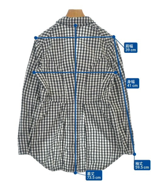 BLACK COMME des GARCONS（ブラックコムデギャルソン）カジュアルジャケット 黒 サイズ:S レディース/2200689359040