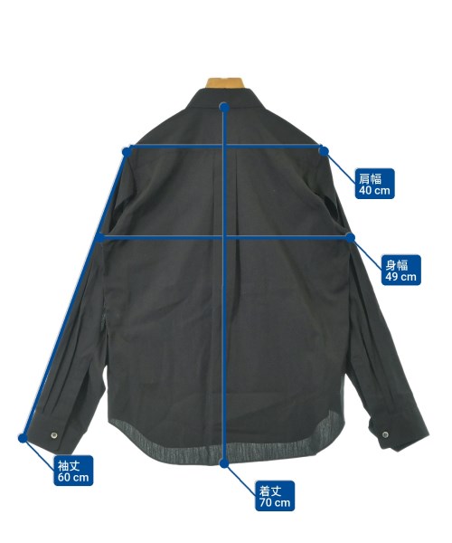 BLACK COMME des GARCONS（ブラックコムデギャルソン）カジュアルシャツ 黒 サイズ:S レディース/2200690595062