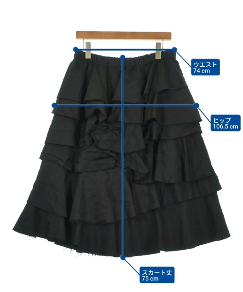 BLACK COMME des GARCONS（ブラックコムデギャルソン）ロング・マキシ丈スカート 黒 サイズ:M レディース/2200687557059