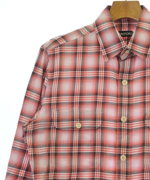 TOM FORD（トムフォード）カジュアルシャツ 赤 サイズ:39(M位) メンズ/2200613129091