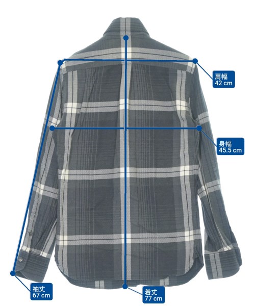 TOM FORD（トムフォード）カジュアルシャツ グレー サイズ:38(S位) メンズ/2200666907172