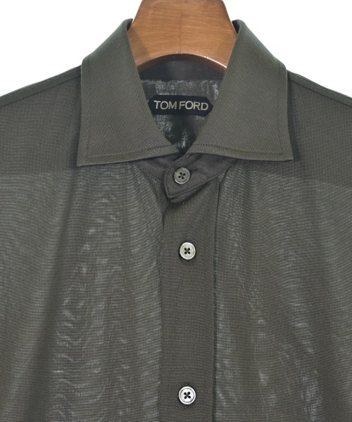TOM FORD（トムフォード）カジュアルシャツ カーキ サイズ:44(S位) メンズ/2200731089048