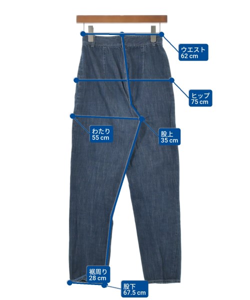 ティビ　tibi 美品　インディゴ　濃紺　デニムパンツ　24. tibi（ティビ）デニムパンツ 紺 サイズ:0(XS位) レディース
