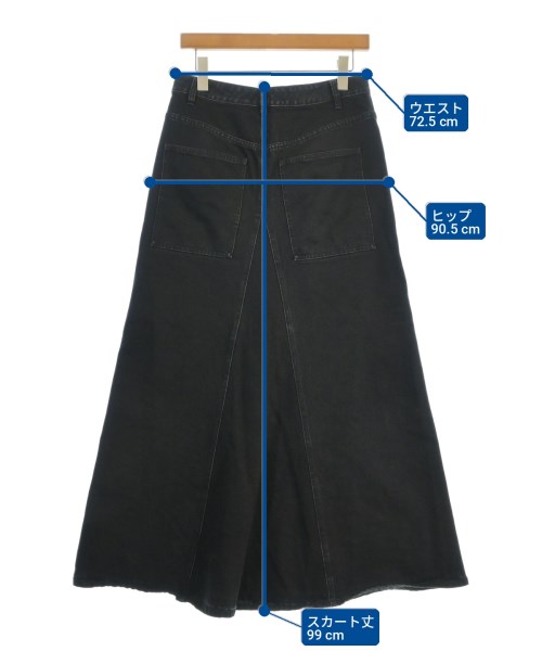 tibi（ティビ）ロング・マキシ丈スカート 黒 サイズ:25(S位) レディース/2200716268017