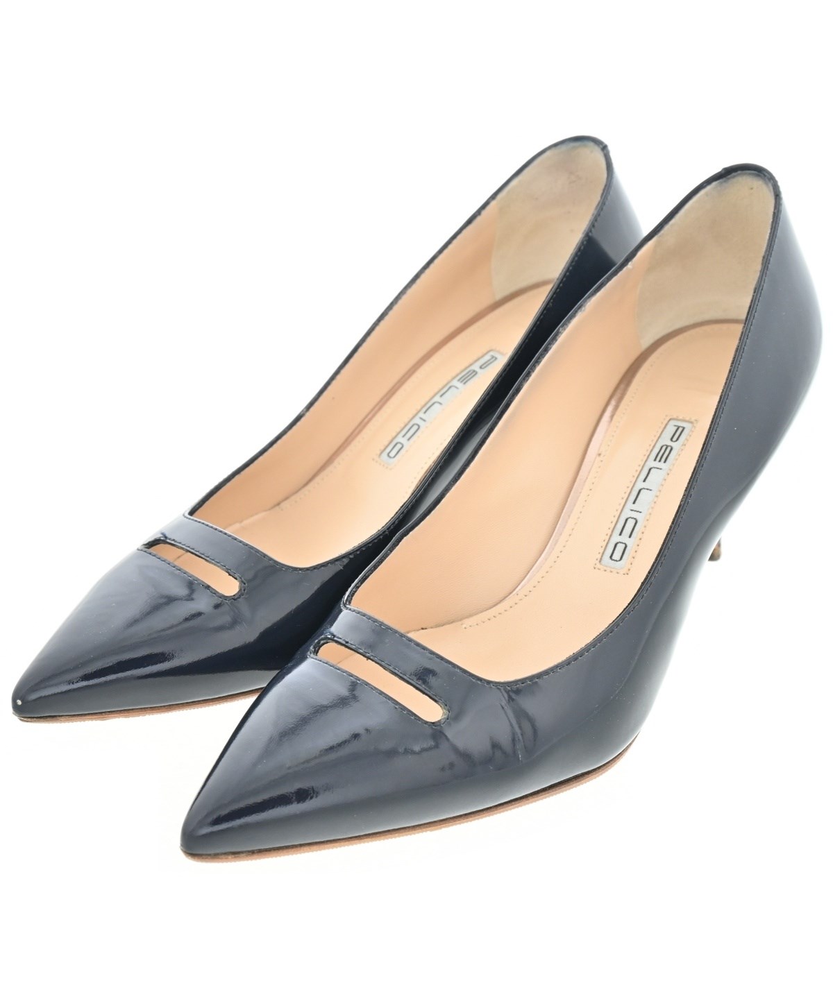 ペリーコ　PELLICO パンプス 37 PELLICO（ペリーコ）パンプス 紺 サイズ:37 1/2(24.5cm位) レディース