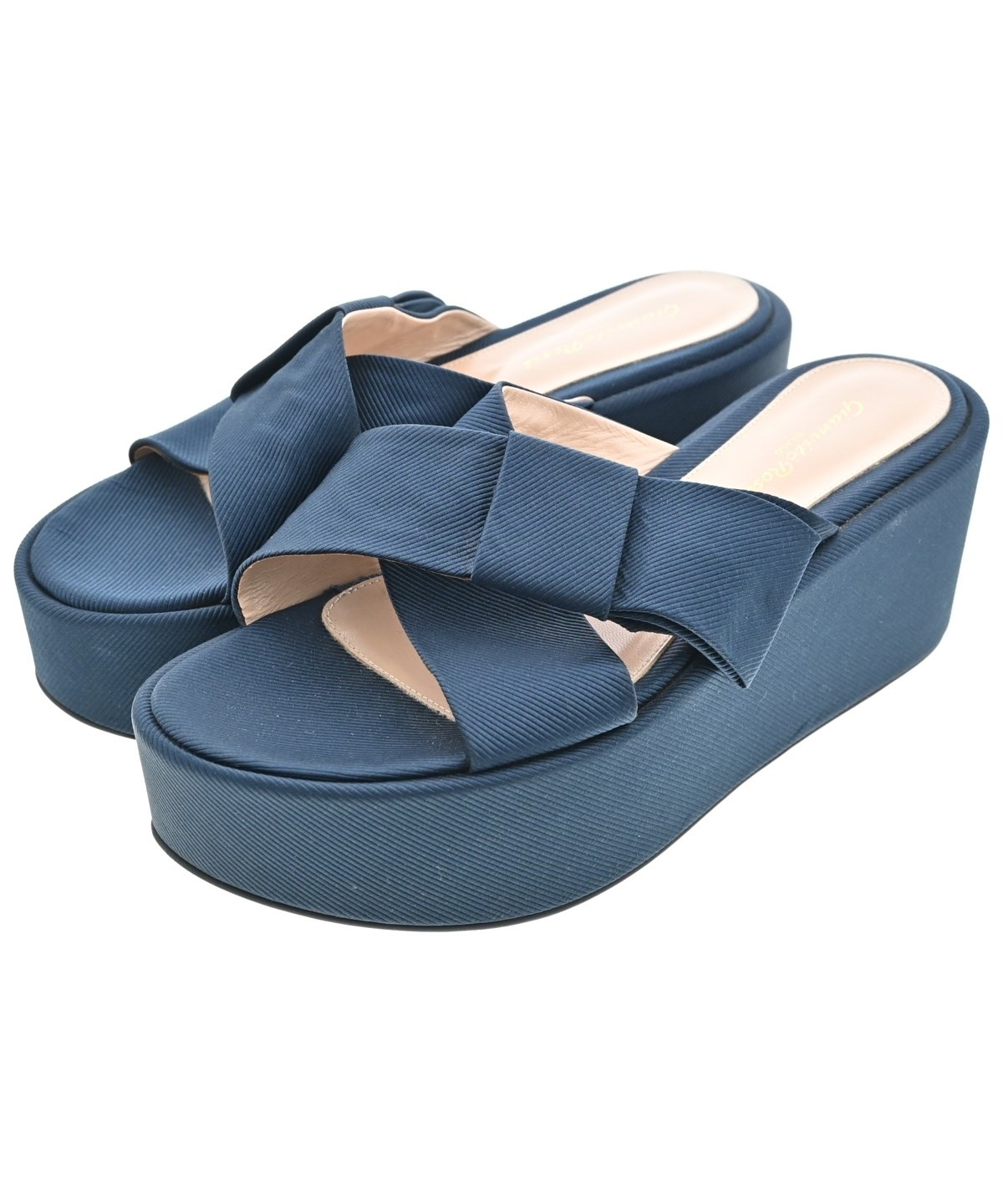 Gianvito Rossi（ジャンヴィトロッシ）サンダル 紺 サイズ:EU39(25.5cm