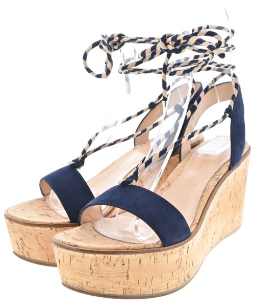 Gianvito Rossi(ジャンヴィトロッシ)サンダル 紺 サイズ:EU38(24.5cm位)/2200694492060