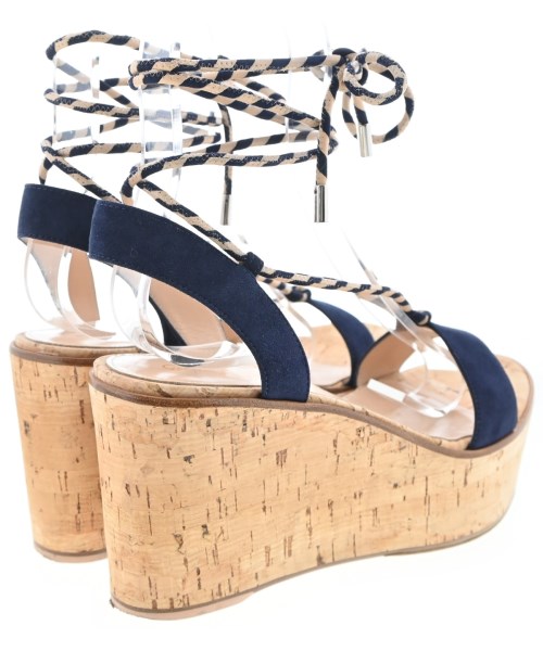 Gianvito Rossi（ジャンヴィトロッシ）サンダル 紺 サイズ:EU38(24.5cm位) レディース/2200694492060