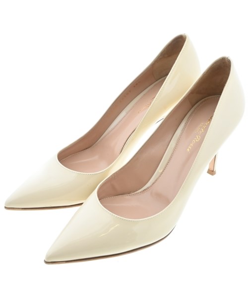 Gianvito Rossi(ジャンヴィトロッシ)パンプス 白 サイズ:EU38 1/2(25cm位)/2200654950128