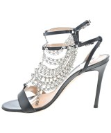 Gianvito Rossi（ジャンヴィトロッシ）サンダル 黒 サイズ:EU38 1/2(25cm位) レディース/2200654950135