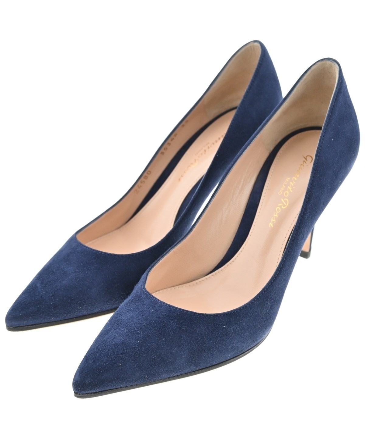 Gianvito Rossi（ジャンヴィトロッシ）パンプス 紺 サイズ:EU35(21.5cm