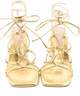 Gianvito Rossi（ジャンヴィトロッシ）サンダル ゴールド サイズ:EU37(23.5cm位) レディース/2200666468079