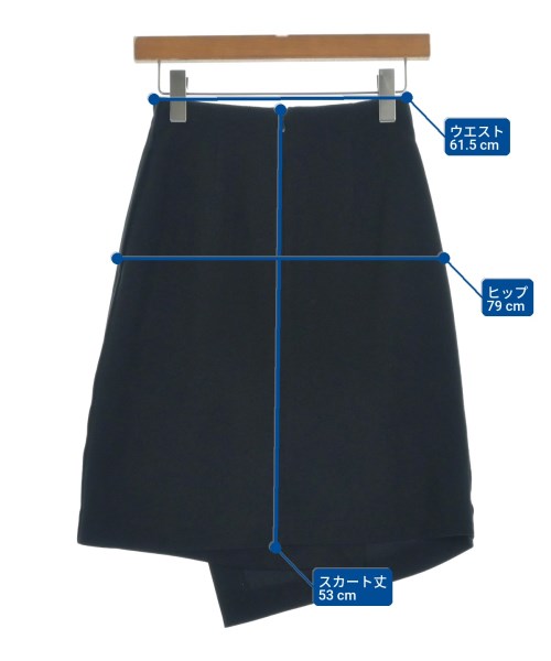 CARVEN（カルヴェン）ひざ丈スカート 紺 サイズ:34(XXS位) レディース/2200614231076