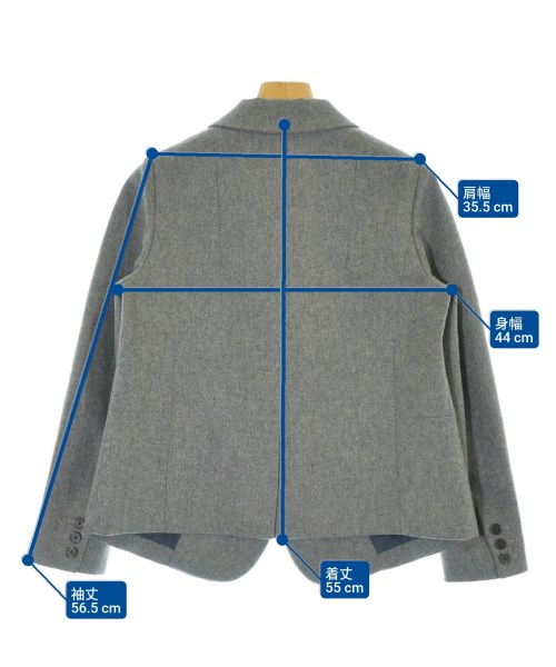 CARVEN（カルヴェン）テーラードジャケット グレー サイズ:38(S位) レディース/2200678225028