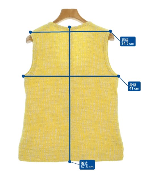CARVEN（カルヴェン）ベスト 黄 サイズ:36(XS位) レディース/2200679355113