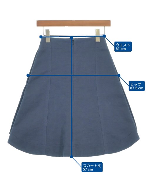CARVEN（カルヴェン）ひざ丈スカート 青 サイズ:34(XXS位) レディース/2200680327024