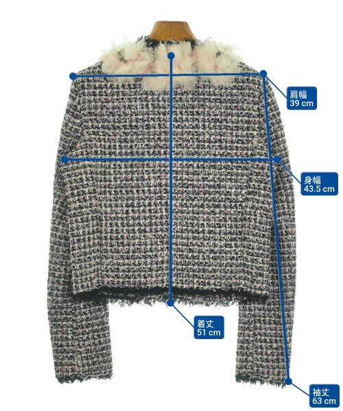 GiAMBATTiSTA VALLi（ジャンバティスタ　ヴァリ）ノーカラージャケット 黒 サイズ:38(S位) レディース/2200621755046