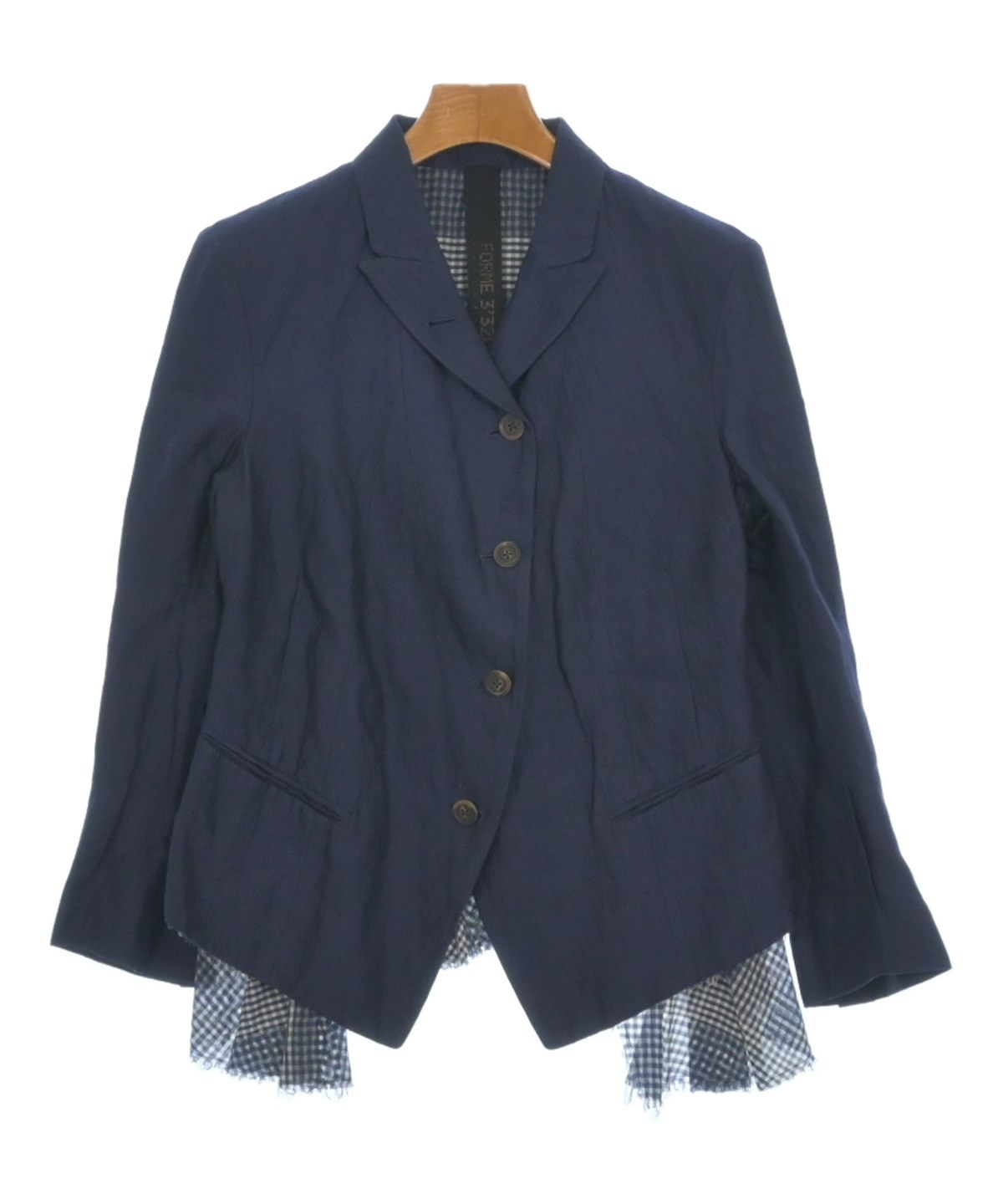 FORME 3’3204322896 フォーム テーラードジャケット レディース 【古着】【中古】 FORME 3'3204322896（フォーム）テーラードジャケット 紺 サイズ:42(M