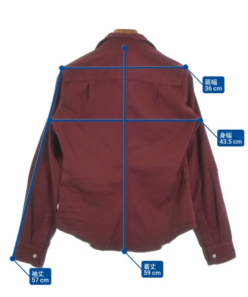 Frank&Eileen（フランクアンドアイリーン）カジュアルシャツ 赤 サイズ:XS レディース/2200631143673